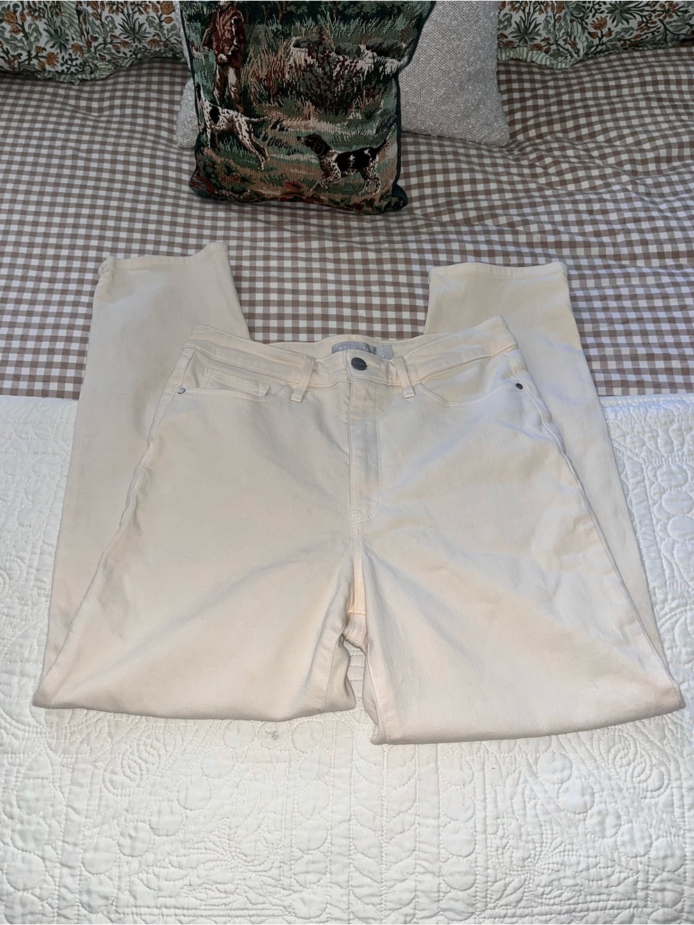 Athleta Soft Cream High-Rise Jeans